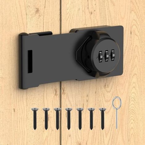 Cerraduras para armarios，Cerraduras para puertas interiores，1 pieza，Cerradura de combinación para armarios，puertas de cobertizos (1/5)