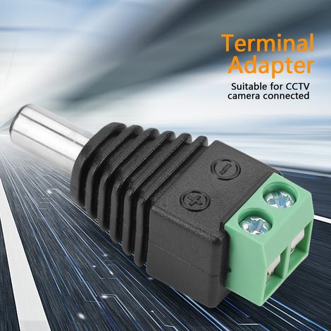 10 connecteurs adaptateurs mâles jack alimentation DC pour caméra CCTV 5,5 x 2,1 mm (1/5)