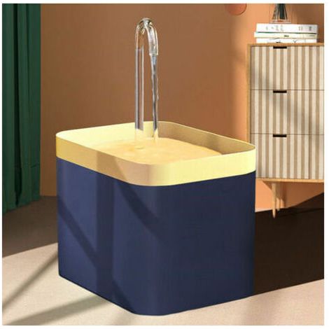 Katzenbrunnen mit automatischem Filter, USB-Anschluss, geräuschlos, 1,5-Liter-Wasserumwälzsystem, gefilterter Wasserspender für Haustiere, Dunkelblau, 250 g (1/2)