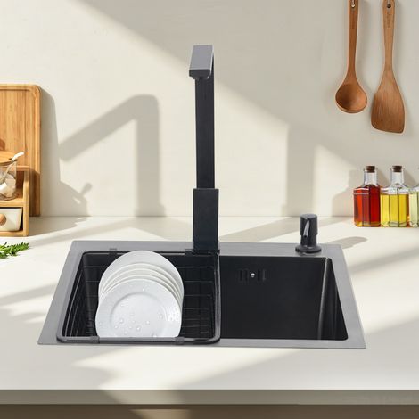 Fregadero de cocina, fregadero de acero inoxidable, fregadero para la cocina del hogar (1/5)