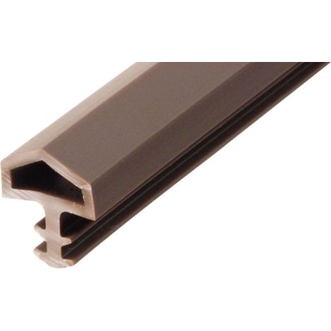 Joint d'isolation pour portes intérieures feuillure 10mm hauteur 5,5mm Calfeutrage Rainure Garniture Isolant Protection Rénovation Etanchéité Economie, PVC marron foncé 5 mètres