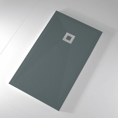 Plato de ducha pizarra ONDA antracita  70x120 cm rejilla acero inox.