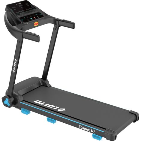 Tapis de course électrique 2 CV – Vitesse max 12 km/h – Inclinaison manuelle 2 niveaux – Surface de course 105 x 40 cm – 12 programmes – Lotto