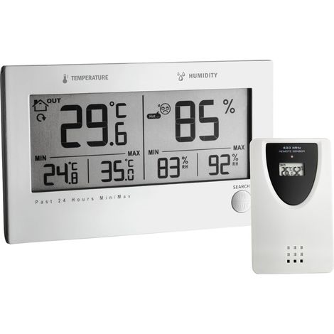 TFA Dostmann Termometro Igrometro Twin Plus 30.3049 (argento)