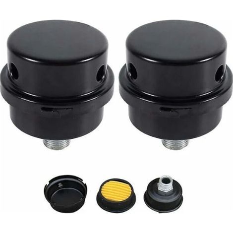Filtre silencieux pour compresseur d'air, 2 pièces, 3/8 ", filetage externe, boîtier métallique, 16mm, filtre silencieux pour compresseur d'air (1/5)