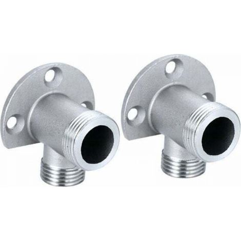 2pcs Kit d'installation pour connecter le tuyau pour robinet apparent  - Système de douche extérieur - Mitigeur thermostatique - Conversion encastré en surface (1/5)