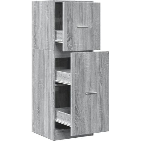 Armario de boticario multifuncional almacenamiento 40 x 41 x 118 cm madera contrachapada gris sonoma 020050642 (1/5)