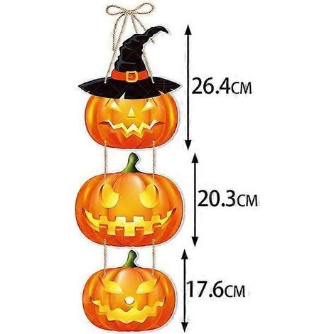 Halloween-Türdekoration: Fledermäuse, Kürbisse, hängende Halloween-Szenen, Anhänger, hängende Ornamente (2 Stück) (1/5)