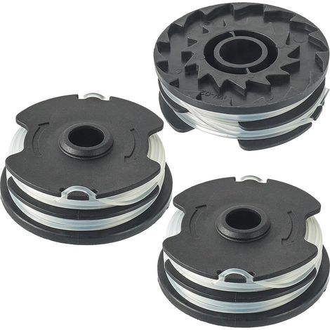 Bobine Fil Nylon, de fil de rechange pour LIDL Parkside tondeuse à gazon PRT 550 A1, A3 PRTA 20-Li A1, B2, C3 Pièces de Rechange Coupe Bordure(3 bobines de fil)