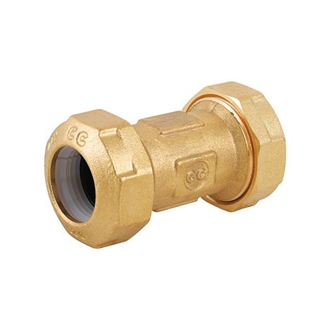 Raccordo bigiunto in ottone per tubo pe Diam. 32CAVAL