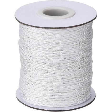Cordon de levage tressé blanc de 1 mm pour stores vénitiens en aluminium, 109 yards/rouleau. (1/5)