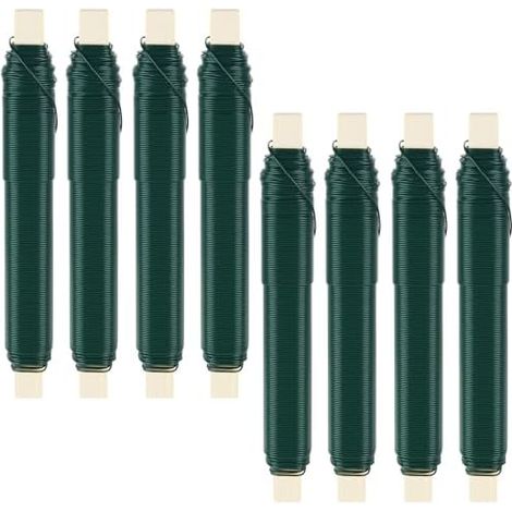 8 Pièces Fils de Fer Souple Vert, Fil de Jardinage 0,65 mm, Fils de Reliure en Fil de Fer Vert pour Fleurs et Plantes, pour Fixation de Plantes, Travaux Manuels et Décoration, 35m (1/5)