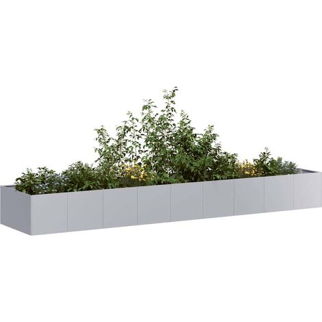 Jardinière-Pot de fleur-Bac à fleurs 360x80x40 cm acier galvanisé (1/5)