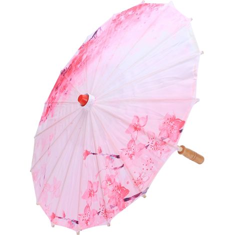 Parasol décoratif 57x84cm motif élégant, accessoire de danse pour performance, type 04 (1/4)