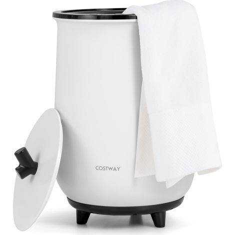 GOPLUS Chauffe-Serviettes Style Seau 23L, 3 Niveaux Chauffage 60-80℃ & Minuterie 20-90min, Arrêt Automatique, Chauffe-Serviettes pour 2 Grandes Serviettes, Peignoirs de Bain (Noir) (1/5)