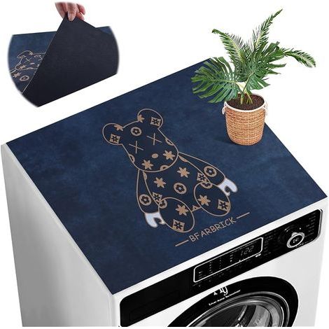Housse Machine a Laver Dessus Tapis Lave Linge 60x60cm Couverture de Protection Antidérapant Tapis Couvre Seche Linge Impermeable pour Buanderie Plan de Travail de Cuisine (1/5)