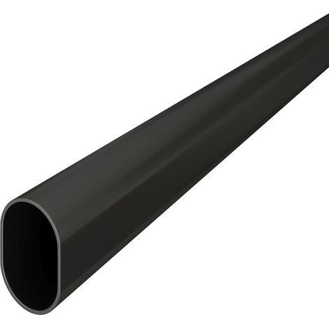 Schrankrohr Schwarz 30x15mm Kleiderstange oval Garderobenstange 1,15 Meter