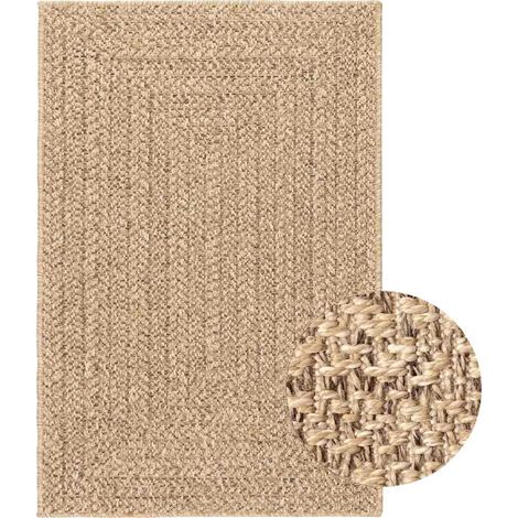 Tapis 200x290 cm Tapis de salon Tapis d'entrée aspect jute intérieur et extérieur 24473