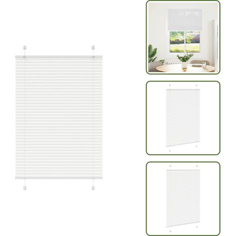 Plissee Weiß 90x150 cm Stoffbreite 89,4 cm Polyester - Plissee - Plissees - Faltrollo - Jalousie (1/5)