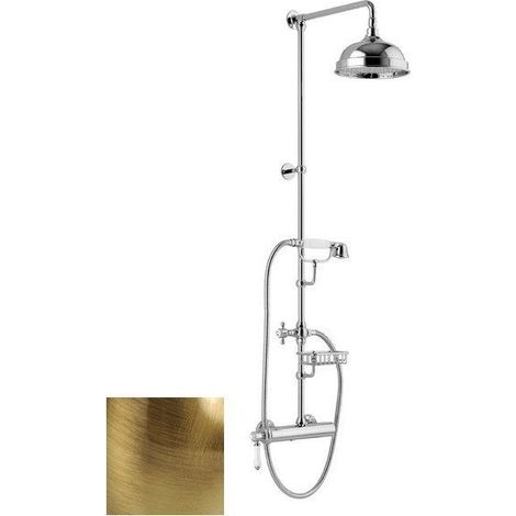 VIENNA Ensemble de douche avec mitigeur + porte-savon, 1267 mm, bronze