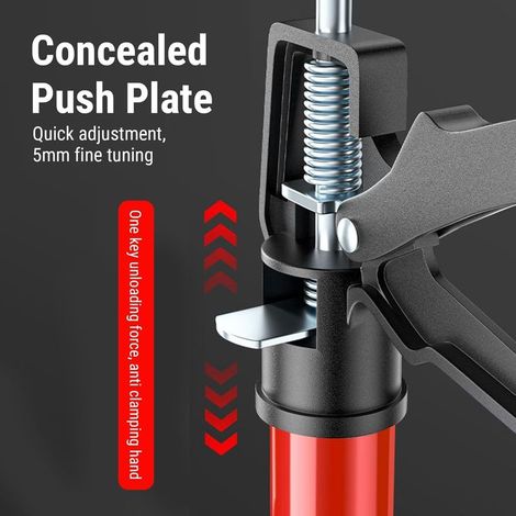 2 Pièces Support pour Plafonds Télescopique, Hauteur Réglable pour Support Sécurisé des Plafonds et Pentes, Étais de Construction avec Charge Max 40 kg rouge (30-59 cm) (1/4)