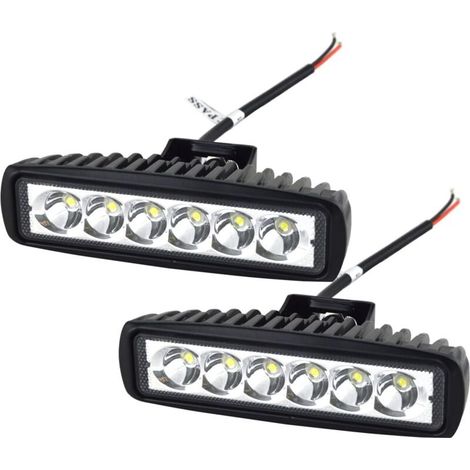 2 x 15,2 cm 18W LED Lampe de Travail Bar Spot Off Road Camion SUV 4WD Conduite Feux de Brouillard(2x18 FGB-Spot) (1/3)