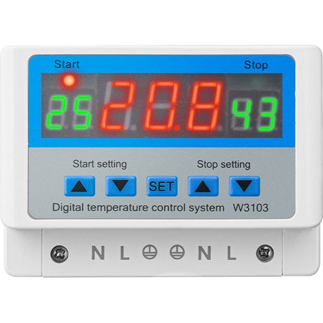 Thermostat numérique amélioré applicable, contrôleur de température 30 A, 220 V, 6 600 W, mesure de -50 à 110 °C, usage industriel