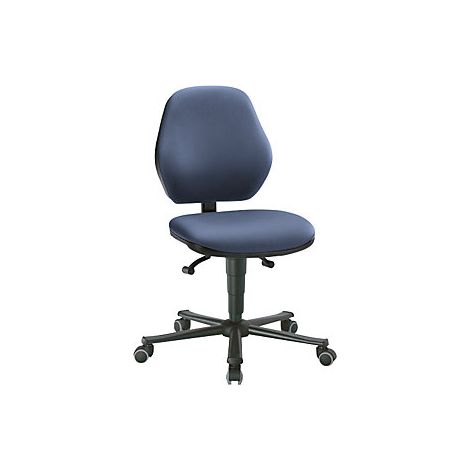 Silla de trabajo  contacto permanente  con ruedas  tapizado de