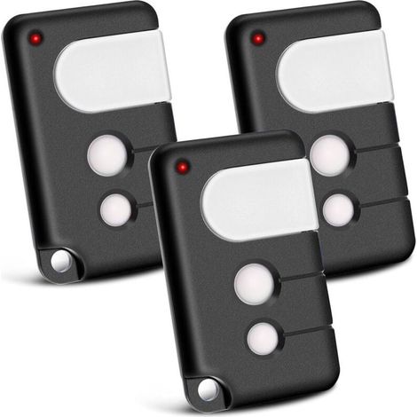 Lot de 2 Telecommande Portail compatibles avec Chamberlain, 433,92 MHz 3 canaux, compatibles avec TX4RUNI, TX2REV, 84335EML, 84333E, 94333E, 4335EML, MotorLift 500, 700,1000 (1/4)