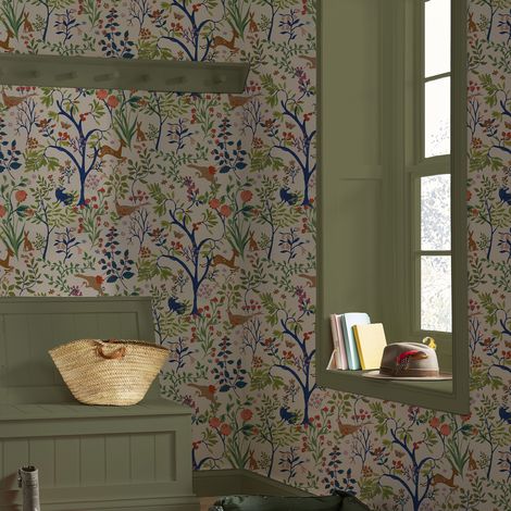 Joules Enchanted Woodland Antique Crème Vliestapete 10mx52cm (1/5)