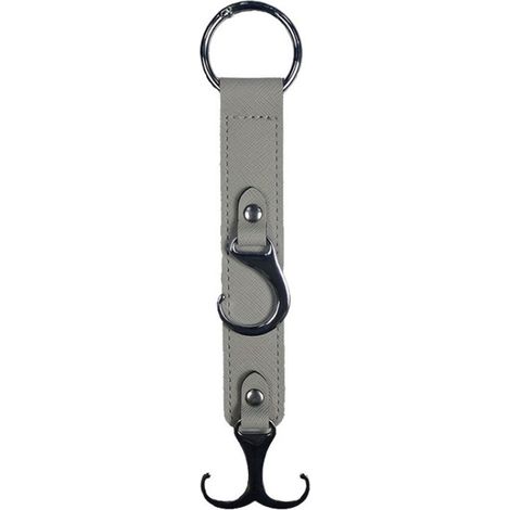 Gancio per poggiatesta auto, organizer per sedile posteriore in similpelle grigia per appendere portafogli, borse, giacche, borse della spesa, ombrelli, borsette. Accessori per auto.