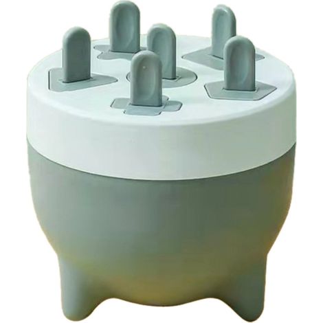Moule à Popsicles 6 Cavités Détachable, Matériau Sain et Durable, Mini Moule à Glaces PP Vert (1/5)