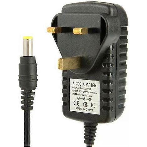 Adaptateur secteur compatible AC vers DC - Prise 100-240V, 9V 2A, câble de 1 mètre, 5,5 x 2,1 mm. (1/5)