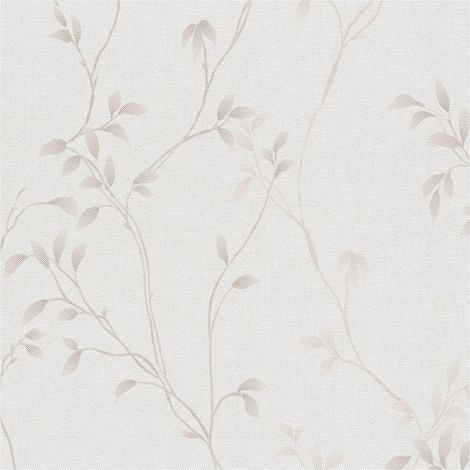 Empapelado estilo country Profhome 397672 papel pintado no tejido texturado con ornamentos florales mate crema beige 5,33 m2