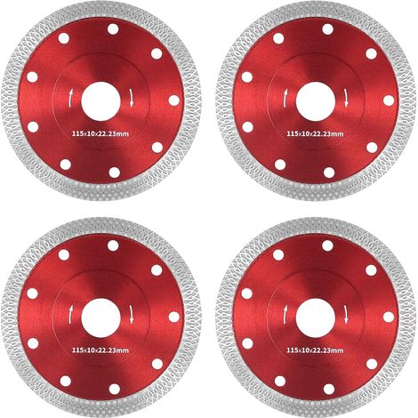 Angle Grinder Discs 115mm 4 Pack Diamond Cutting Discs for Porcelain, Concrete, Tile, Stone, Marble, Diamond, Ceramic (1/5)