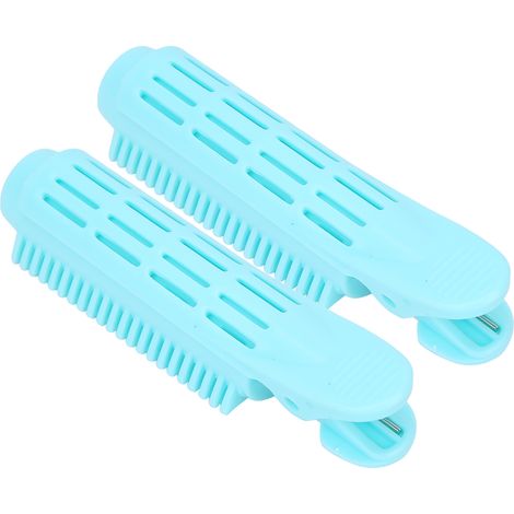 Lot de 2 pinces à friser pour cheveux, volume et effet naturel, outil de coiffure bleu (1/5)