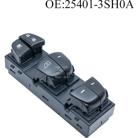 Part number 25401-3SH0A is suitable for electric window regulator switches of the Nissan Teana. (25401-3TA5A)--BIEMMEDUE (1/4)