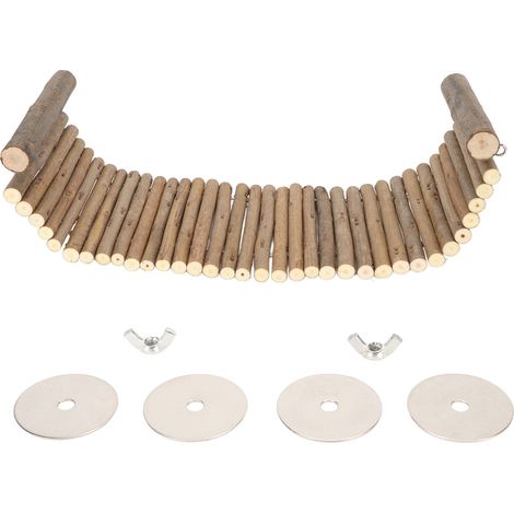 Échelle en bois pont plate-forme jouet pliable intéressant Chinchilla Suspension Hamster escalade pour petit Animal (1/5)