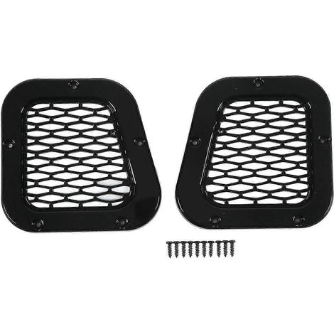 Grille d'aération latérale avant décorative, noir brillant, de remplacement pour Land Rover Defender 2004-2019 (1/5)