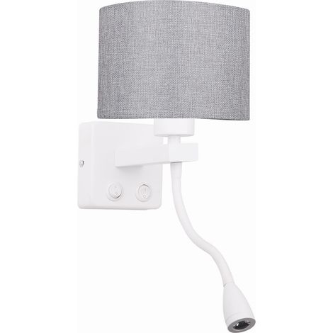 Candellux POLO 21-75383 applique bianca/grigia 2 luci (1/5)