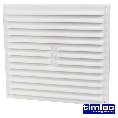Timloc Louvre Grille Vent White - 242 x 242mm