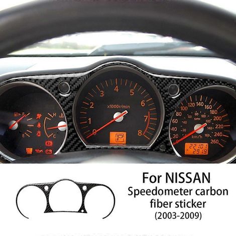 Intérieur en fibre de carbone pour NISSAN 350Z Z33 2003-2009 : accessoires de tableau de bord, compteur de vitesse, cadre, cache et autocollants. (1/5)