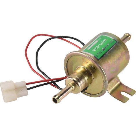 12V elektrische Kraftstoffpumpe, Niederdruck-Kraftstoffpumpe aus Goldmetall, einfach zu installieren, leicht, kompatibel mit 12V Autos, LKWs, Booten und Generatoren, Stecker im Lieferumfang enthalten. (1/5)