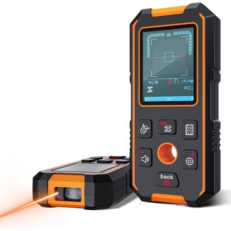 Détecteur de métaux professionnel NOYAFA NF-513S pour câblage dissimulé, avec ruban de mesure laser de 40 mètres et niveau numérique : 0-90° (1/5)