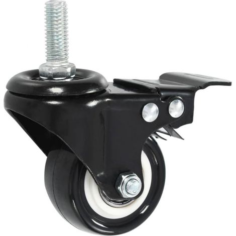 Roulettes pivotantes avec freins 24 pcs 50 mm vidaXL