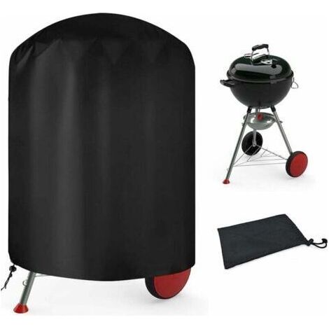 Runde Grillabdeckung für den Außenbereich, Grillschutzplane, Grillabdeckung aus 210D Oxford-Gewebe, 70 x 70 cm