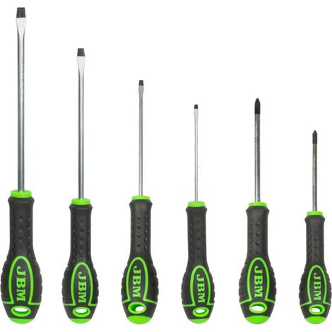 Set cacciaviti JBM 6 pezzi acciaio cromo vanadio ergonomico