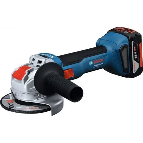 Smerigliatrice angolare senza filo BOSCH PROFESSIONAL - GWX 18V-8 - 18V - 125mm - Con 2 batterie GBA 4,0Ah + GAL 1840 L X-LOCK
