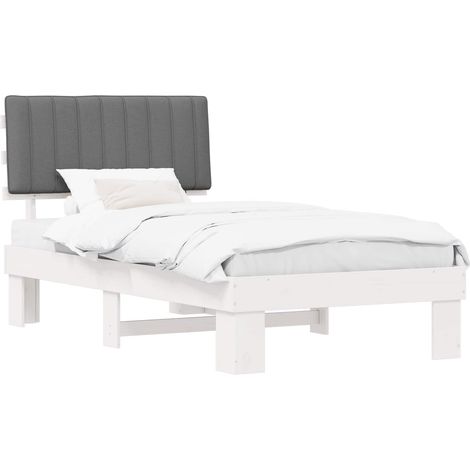 Maison Exclusive - Letto con Testiera Rivestita Grigio chiaro 100 x 200 cm (1/5)