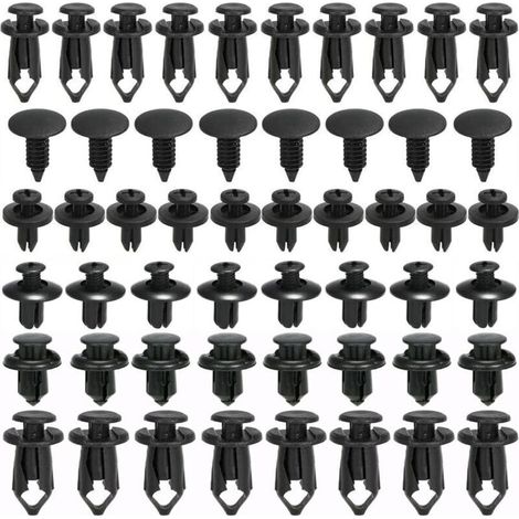 Autoclips, 190 Stück Kunststoffnietclips, Schutzbefestigungen in verschiedenen Formen und Größen, universell für Karosserieteile und Türverkleidungen (1/5)